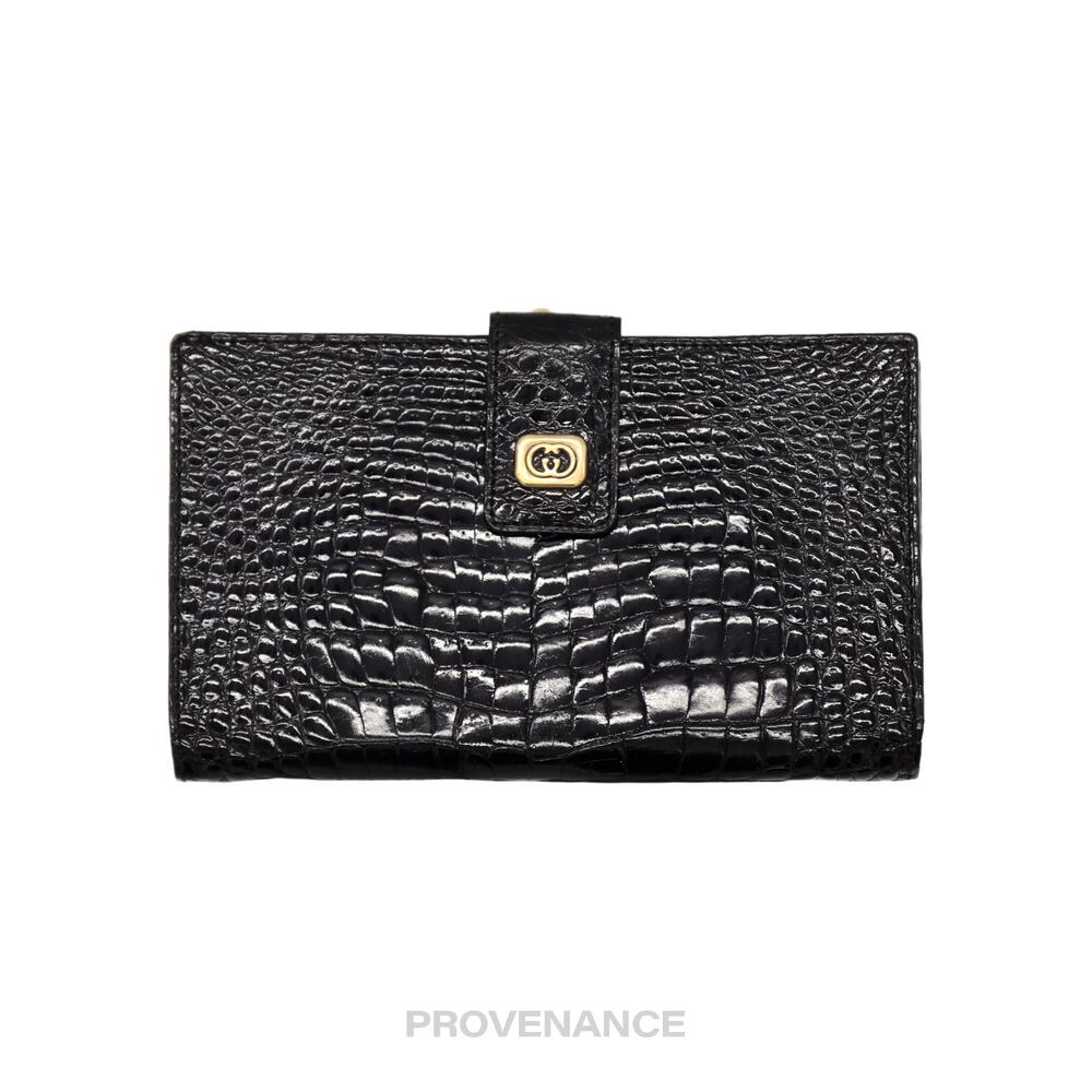 🔴 Gucci Long Wallet - Black Crocodile - Picture 3 of 12